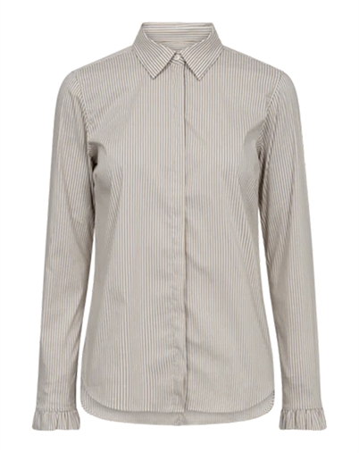 Mos Mosh - MMMattie Flip Stripe Hemd - Safari